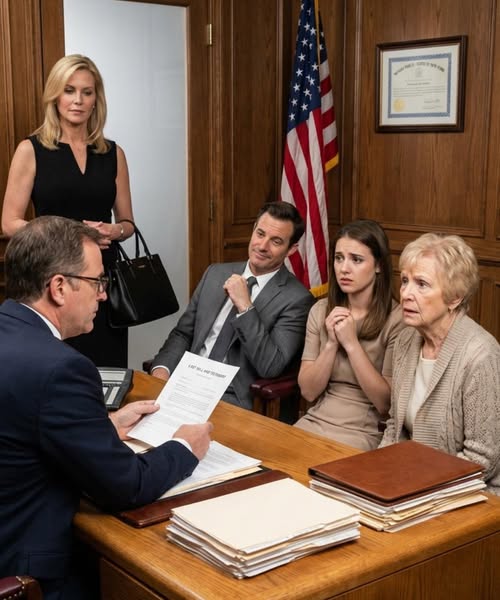 I stepped into the notary’s office expecting to see my ex-husband, his mistress, and his mother — but when the will was opened, the lawyer looked directly at me and spoke.