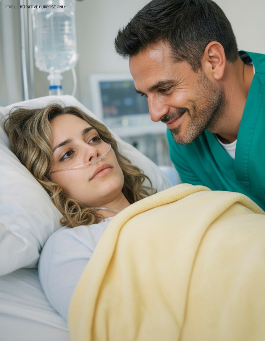 When doctors informed him that his wife had only a few days left, he bent over her hospital bed and, masking his satisfaction with a cold smile, murmured
