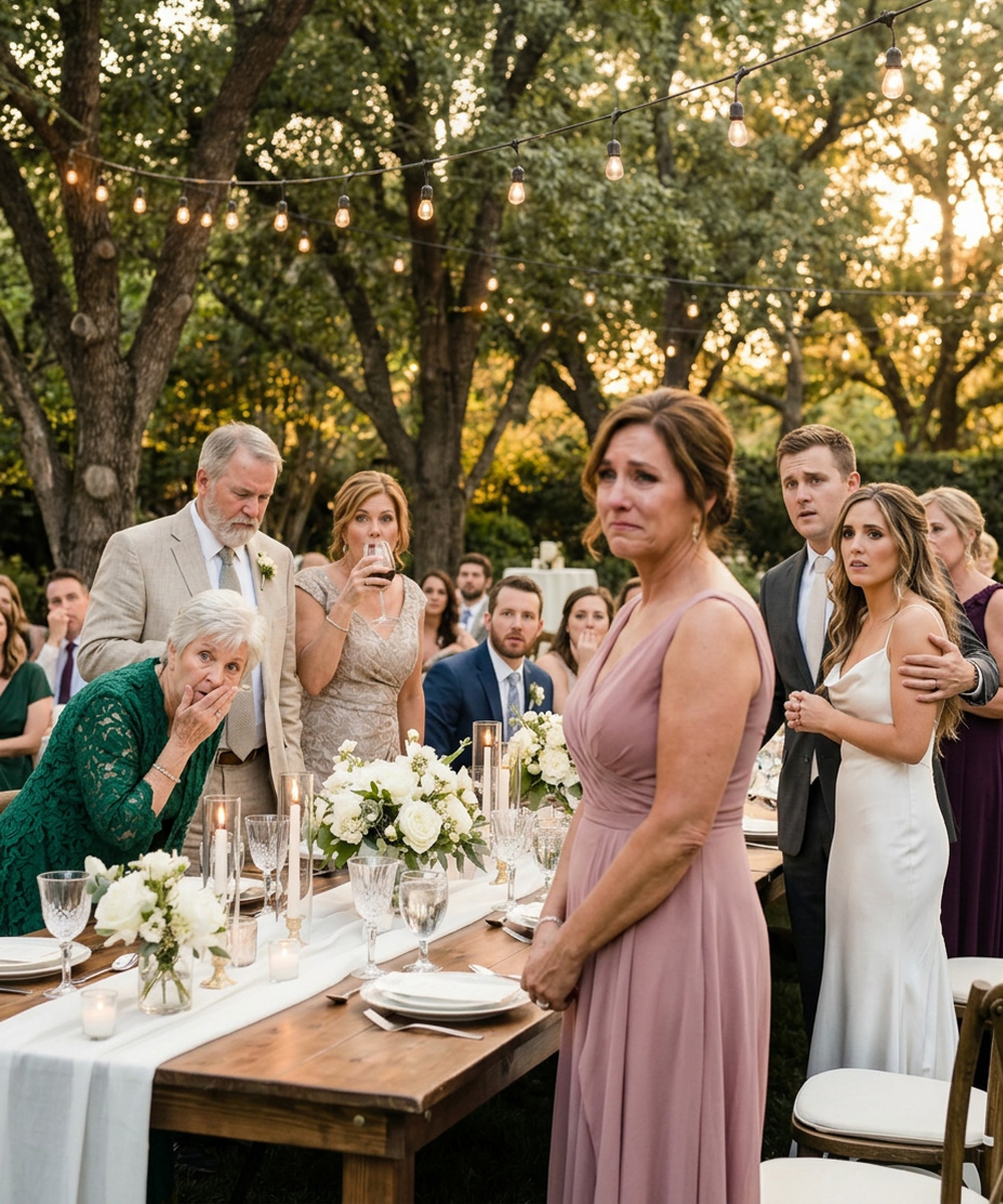 At my sister’s wedding dinner my dad introduced me to the groom’s family and said ‘This is our daughter… she makes a living cleaning toilets.’ My mom sighed and added, ‘We stopped expecting anything from her a long time ago.’ The groom’s mother slowly tilted her head, studying my face, then murmured, ‘Hold on… aren’t you the woman who—’