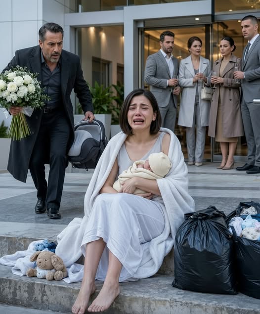 I found my niece barefoot outside the hospital, hugging her newborn, and when she showed me the message “The house is no longer yours,” I understood that her husband had not abandoned her: he had prepared a cruel trap.