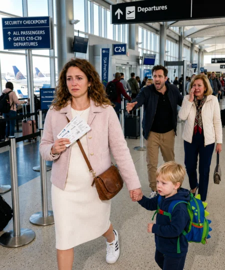 At a family dinner, my husband chose his relatives over me and told me to apologize or leave. So I left—with our son, our passports, and two one-way tickets. By the time they realized we were gone, I had already sent the proof that ruined their lies.