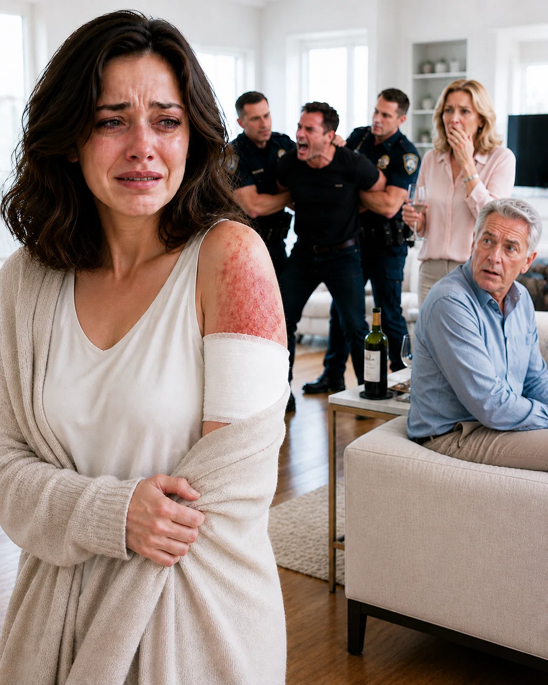 My husband sh0ved me toward the hot stove, and I ended up with a burned hand—all because he claimed I had ruined his steak.