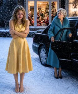 On Christmas Eve, my dad threw me out into -10°C snow for speaking up at dinner. I watched my family open gifts without me—until a black limo arrived, and my billionaire grandmother stepped out. She saw me trembling, looked at the house, and said, “Demolish.”