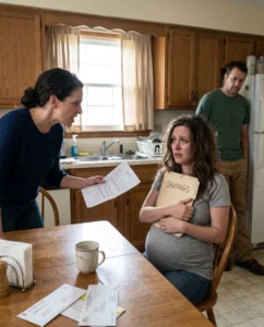 At eight months pregnant, I sat frozen as my sister-in-law hit the kitchen table and threatened to make sure my children never received a dime unless I handed over the money